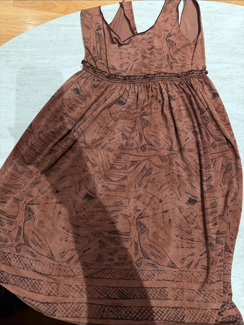Studio M Chocolate Brown Elastic Waist Skirt